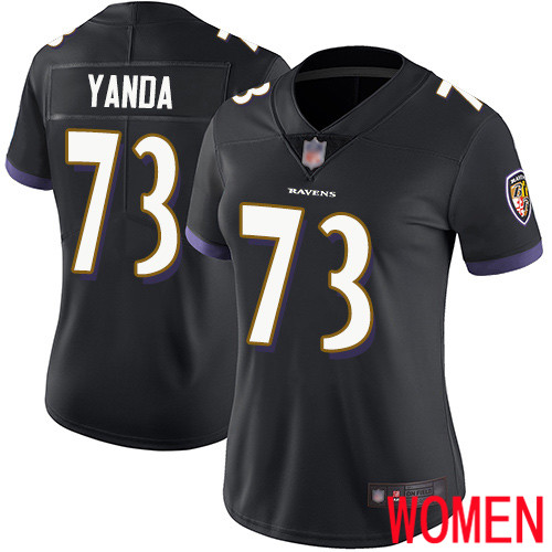 Baltimore Ravens Limited Black Women Marshal Yanda Alternate Jersey NFL Football #73 Vapor Untouchable->baltimore ravens->NFL Jersey